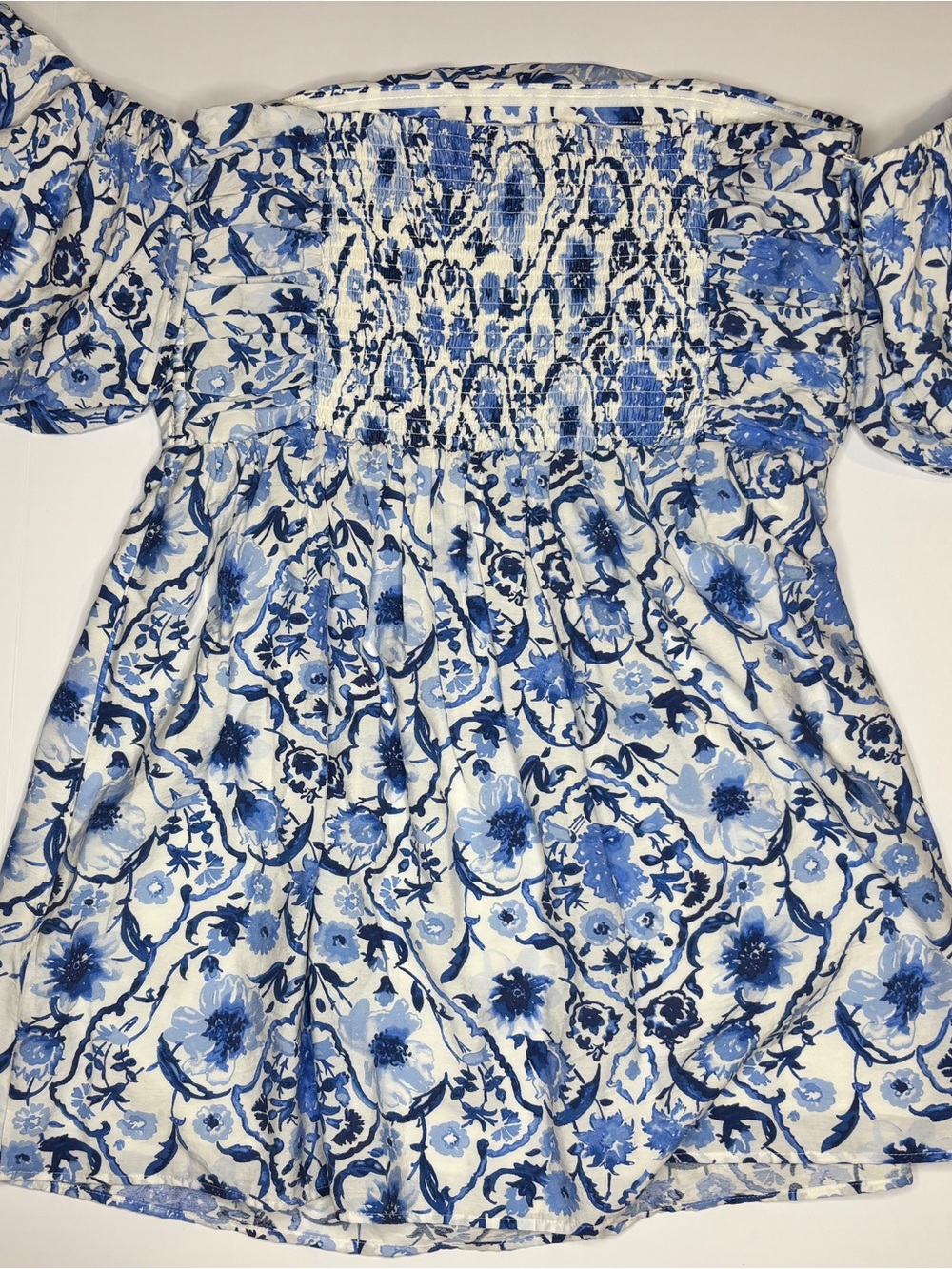 Abercrombie & Fitch Blue Floral Mini With Removable Sleeves Size XL Cottagecore - Picture 3 of 7